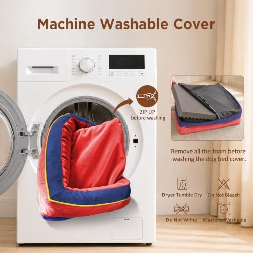 Comfort Expression Orthopedic Dog Beds for Large Sized Dog with Bolster - Image 5