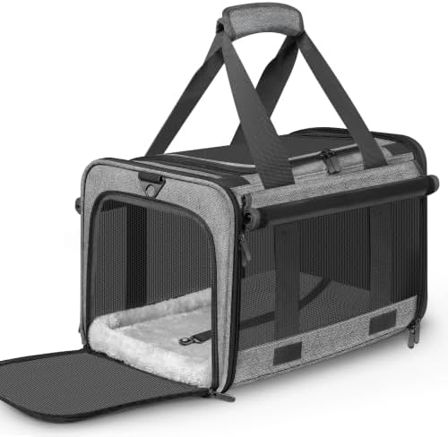 Soft Sided Cat Carrier for Anxious Pets with Privacy Roller Blinds by Unknown