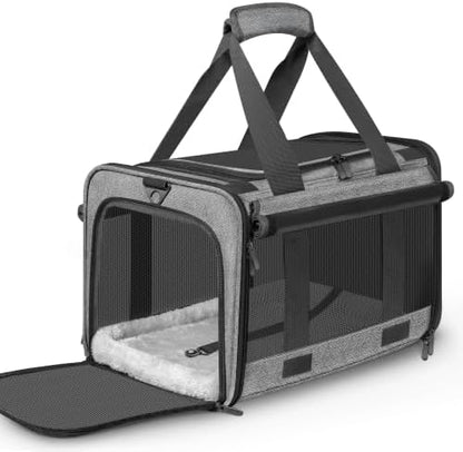 Soft Sided Cat Carrier for Anxious Pets with Privacy Roller Blinds by Unknown