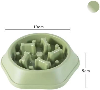 Slow Feeder Anti Gulp Easy Digestion Feeder Bowl (Pink, Medium)
