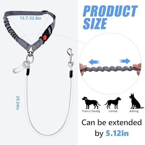 2 in 1 Chew Proof Dog Seat Belt for Car, Heavy Duty Steel Cable Car Harness & Headrest Restraint for Medium & Large Dogs Chewer - Image 4