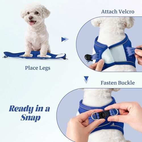 No Pull Dog Puppy Harness and Leash Set Reflective Mesh Vest Small - Image 4