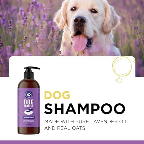 Cleansing Dog Shampoo for Smelly Dogs - Refreshing Colloidal Oatmeal Dog Shampoo for Dry Skin and Cleansing Dog Bath Soap - Moisturizing Lavender and Oatmeal Shampoo for Dogs and Great Smelling Pups - Image 5