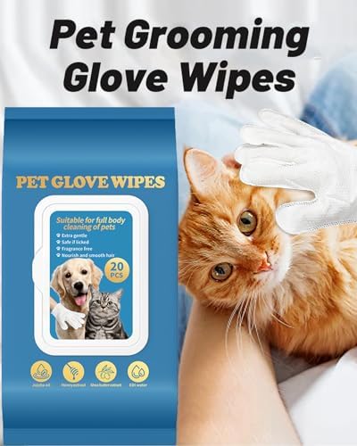 20 Pcs Dog Glove Wipes for Paws, Butt, Ears & Eyes - Pet Cleaning Wipes - Image 2