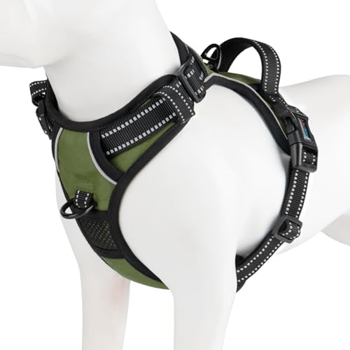 PHOEPET No Pull Dog Harness with Handle Reflective Padded Vest by PHOEPET