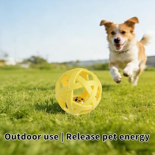 Dog Ball Toy with Bell for Small Dogs& Puppy, Small Dog Ball for Boredom Relief & Teething, TPR Chew Resistant Interactive Fetch Toy. - Image 4