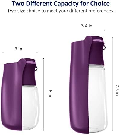WePet Foldable Portable Dog Water Bottle Puppy Water Dispenser with Drinking Feeder, 12 OZ, High-Temperature Resistant Leak Proof for Pets Outdoor Walking, Hiking, Travel, Food Grade Plastic BPA Free - Image 4
