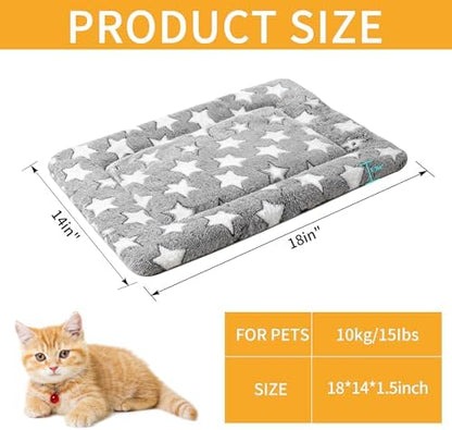 Dog Bed Mat, Reversible Crate Pads for Small/Medium/Large Dogs & Cats Sleeping, Portable & Soft, Dog Beds Crate Pad (Grey, XS(18"*14"*1.5")) - Image 3