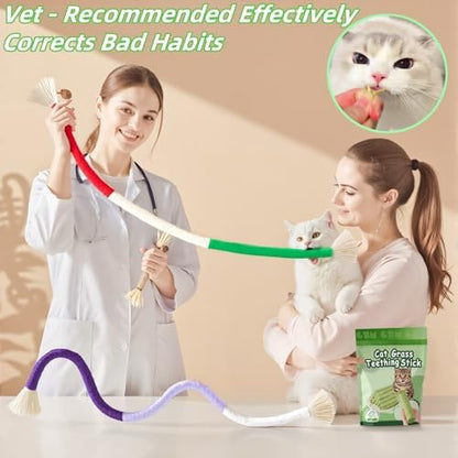 Cat Toy 12Pcs Variety Pack Cat Grass Treat & Catnip Rope Mix - Image 3
