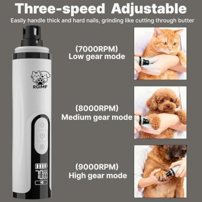 Dog Nail Grinder Whisper Quiet with Light for Sensitive Pets - Image 2