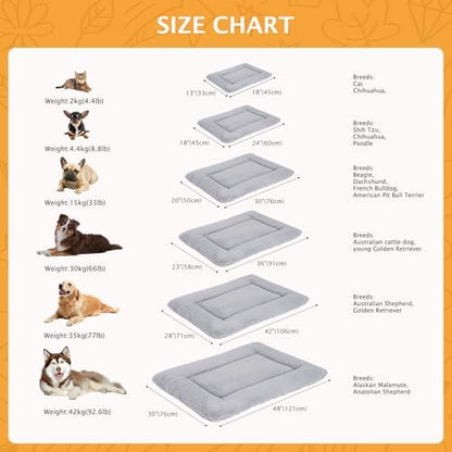Reversible Dog Bed Mat with Plush and Corn Velvet,Soft Warm Pet Cushion, Dual Purpose Washable Sleeping Mattress Bed for Small Medium Large Dog and Cat XB004 (30"x20", Solid Grey) - Image 7