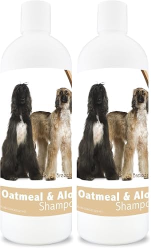 Healthy Breeds Afghan Hound Oatmeal Shampoo with Aloe 16 oz (Pack of 2) by HealthyBreeds