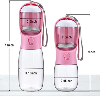 Cibaabo Dog Water Bottle Portable with Food Container & Filter for Travel - Image 3