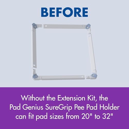 SureGrip XL/XXL Pee Pad Holder and Extension Kit - Fits Perfectly to Every Pad from Small 20" x 20" to Giant 44" x 32" Sizes - Image 2