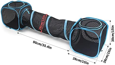 INTURN Cat Furniture Tent for Indoor and Outdoor Playpen Portable Cat Tunnels, Outdoor Kennel (2 Cube + Tunnel) - Image 3