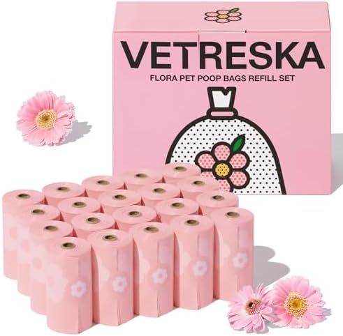 VETRESKA Dog Poop Bags, Lavender Scented Pet Waste Bags, 300 Counts by VETRESKA