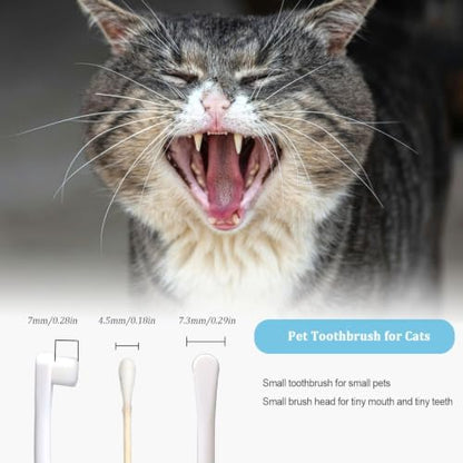 JGocot Small Dog Toothbrush,|Micro Brush Head|Nano Bristle|Soft Pet Toothbrush for Sensitive Gum&Teeth, Dog Teeth Cleaning Kit for Puppy, Kitten, Cats&Miniature Toy Size Dogs - Image 4