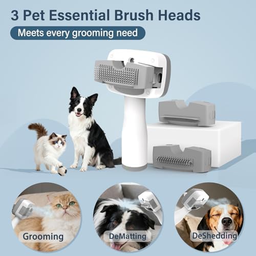 Cat Steam Brush, 5-in-1 Self-Cleaning Spray Deshedding Tool, with Shampoo - Image 2