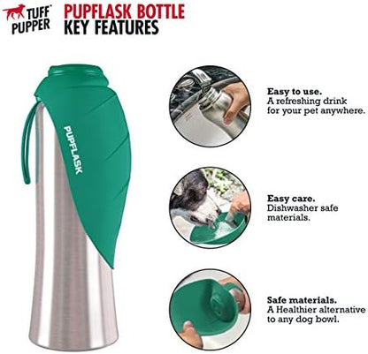 PupFlask Large Dog Water Bottle, Portable Stainless Steel Travel Bowl - Image 2