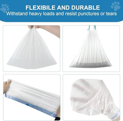 60 Counts Automatic Litter Box Bags, Litter Box Robot 4/5 Waste Bags - Image 6