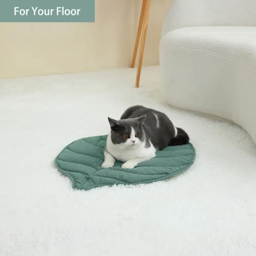 Letalong 30 X 20 Inch Leaf Shaped Cotton Cat Bed Pad, Warming Cat Mat, Pet Warming Pad for Cats, Warmer Mat for Feral and Indoor Cats, 2025 Enlarged and Thickened Leaf Beds - Image 7