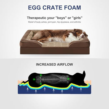 FURTIME Orthopedic Small Dog Bed, Supportive Waterproof Pet Bed - Image 4
