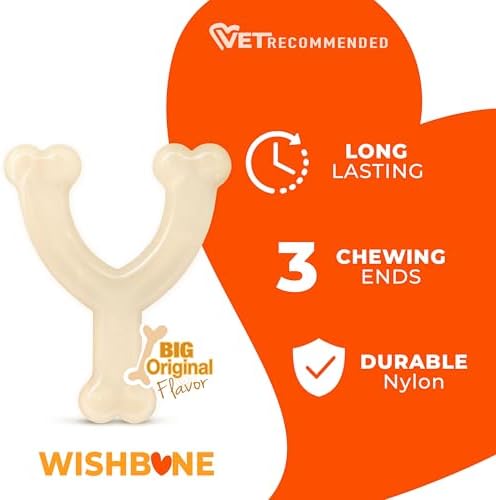 Nylabone Power Chew Wishbone Dog Chew Toy, Original Flavor, Medium - Image 4