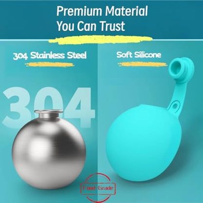 2-in-1 Dog Water Bottle - Portable Pet Travel Flask with Bowl -Blue - Image 6