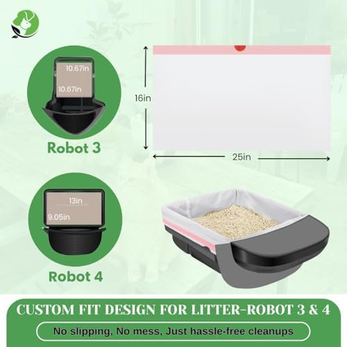 Tailhead Robot Liners – 100% Compostable - Compatible With Litter Robot 3/4 – 25" x 16" – Drawstring Close – Scent & Toxins Free – 40 Micron - Rip & Tear Resistant – 20 Count - Image 2