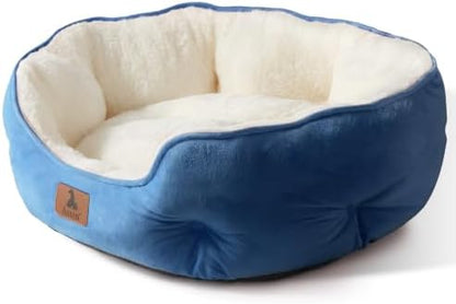 Asvin Small Dog Bed for Small Dogs, Cat Beds for Indoor Cats, Pet Bed for Puppy and Kitty, Extra Soft & Machine Washable with Anti-Slip & Water-Resistant Oxford Bottom, Light Blue, 20 inches by Unknown