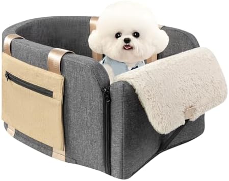 Center Console Dog Car Seat for Dogs to 18lbs,Fits Cars,Trucks by Cathpetic