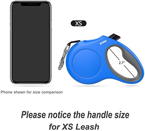 Fida Retractable Dog Leash with Dispenser and Poop Bags, 10 ft, Blue - Image 5