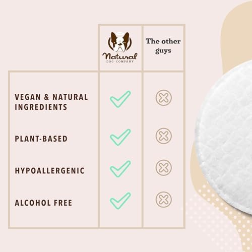 Natural Dog Company XL Grooming Wipes for Dogs – Hypoallergenic, Biodegradable, Fragrance Free – Aloe Vera & Witch Hazel – Large 7×8 in Wipes for Paws, Face, Ears & Butt – 200 Count Sensitive Skin - Image 6