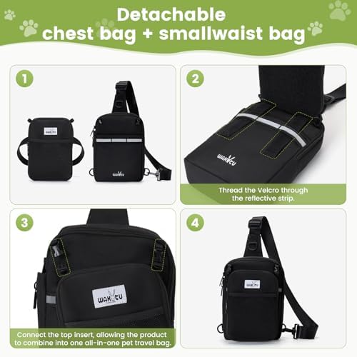 Dog Training Pouch with Removable Pocket, Dog Treat Pouch Waist Belt Clip for Hands-Free Training, Built in Water Bottle Holder, 3 Ways to Wear - Image 6