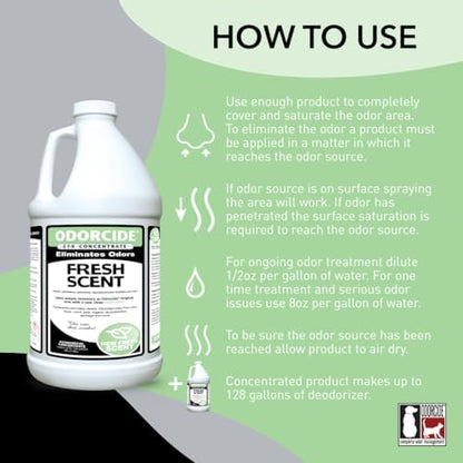 Odorcide Odor Eliminator Concentrate: Odor Eliminator for Strong Odor on Carpets, Hardwood & More - Smoke, Sweat & Pet Odor Eliminator for Home w/Non-Enzymatic Formula, 64 oz - Image 3