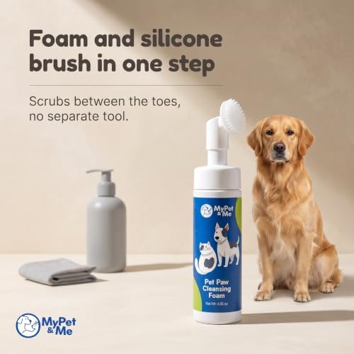 Dog Paw Cleaner – No-Rinse Foam, Silicone Brush, Dogs & Cats - Image 3