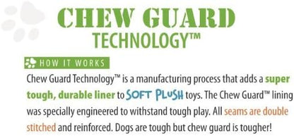 goDog Bubble Plush Dragons Squeaky Dog Toy, Chew Guard Technology - Lime, Large