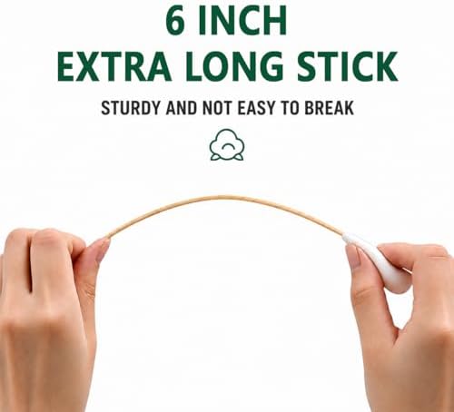 200PCS Long Cotton Swabs in Storage Box,6 Inch Long Cotton Swab with Bamboo Handle for Dogs and Cats - Lint Free,Gentle and Soft Cotton,Ear Swabs Specially Designed for Dogs Ear Cleaning - Image 6