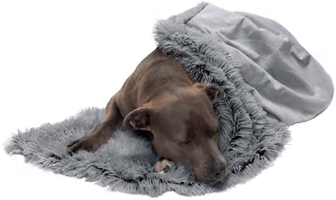 Furhaven Waterproof Throw Blanket for Dogs & Indoor Cats, Washable - Shaggy Plush Calming Long Faux Fur & Velvet Dog Blanket - Gray, Large by FurHaven