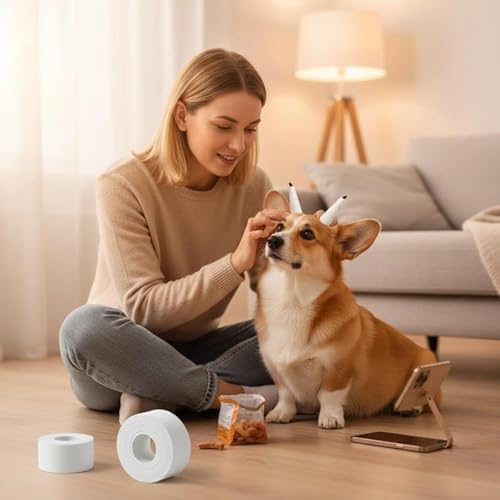 4 Roll Ear Tape for Dog Ears 1 Inch Self Adhesive Cotton Tape for Dog Ear Protection and Support, Dog Ears Stand up Care Tape for Doberman Ear Posting Kit - Image 4