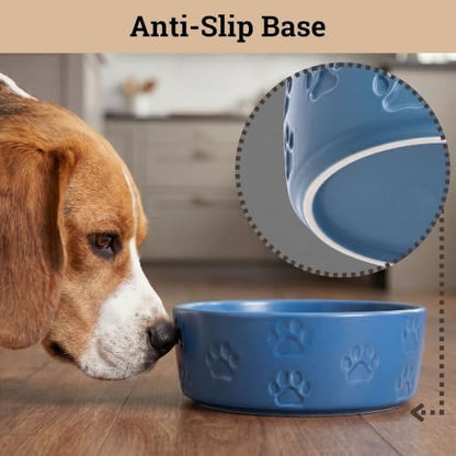 Ceramic Dog Bowl Set of 2 w/ Anti-Skid Base 6.5"W x 2.5"H, 3.8 Cup Capacity - Image 4