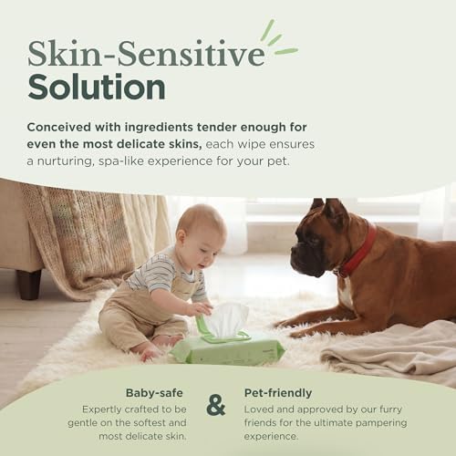 Nina Woof Dog Wipes – Fragrance-Free, Alcohol-Free, Hypoallergenic Pet Grooming Wipes with Aloe Vera, Biodegradable, for Dogs & Cats: Paws, Face, Ears & Butt – (70 Count) - Image 6