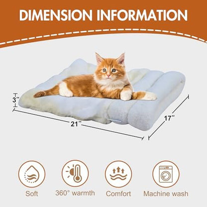 3 in 1 Semi-Enclosed Self Warming Burrow Cat Bed Sleeping Cave - Image 5