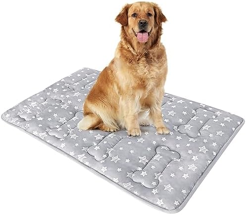 Dog Crate Pad Mat (42" X 28"), Soft Dog Bed Mat with Cute Prints by Moonsea
