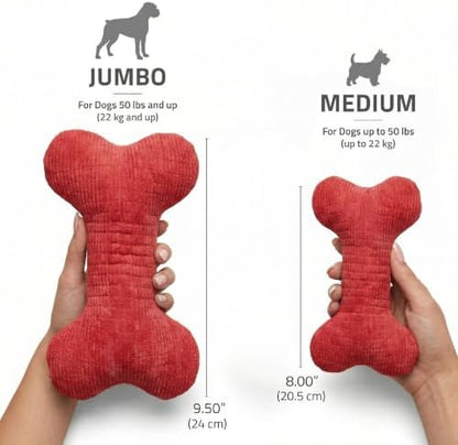 Playology Durable Plush Bone Toy - Crinkle Bone - Jumbo, Beef Scent - Image 5