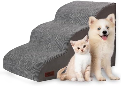 Aodisman Dog Stairs for Small Dogs and Cats,3-Step Pet Ramp for Bed & Couch by AODISMAN