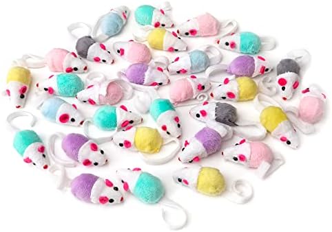 CHIWAVA 36PCS 1.8'' Interactive Cat Toy Mice with Catnip Rattle Sound Mouse - Image 4