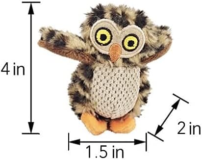 Glow Pups Dog Puzzle Toy Tree with Hide and Seek Squeaky Owl Plush Toys, Interactive Fun for Small and Medium Dogs, Promotes Mental Stimulation, Large Green Forest Animal