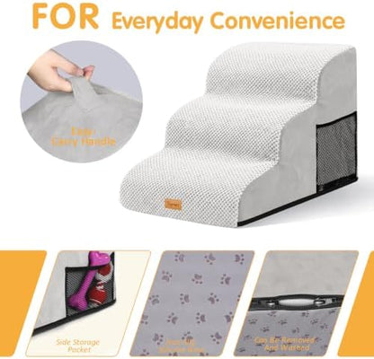 Topmart 3 Tiers Foam Dog Ramps/Steps, Non-Slip Pet Steps - Image 4