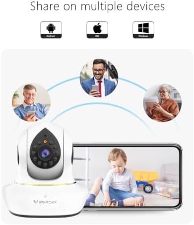 VSTARCAM 3MP Pet Cameras, Security Camera Indoor, Interactive Cat/Pet Camera with Phone App, 2.4GHz with IR Night Vision, AI Motion Tracking, 2-Way Audio, 24/7 Cloud & SD Card Storage - Image 6